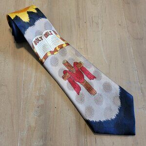 Vintage Dino Romaro Handmade Religious Holy Bible Church Tie‎ ~ Polyester